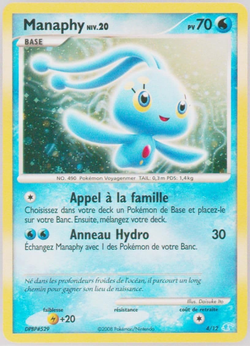 Manaphy-Holo (4) 2008 Pokemon French Diamond & Pearl Manaphy Deck