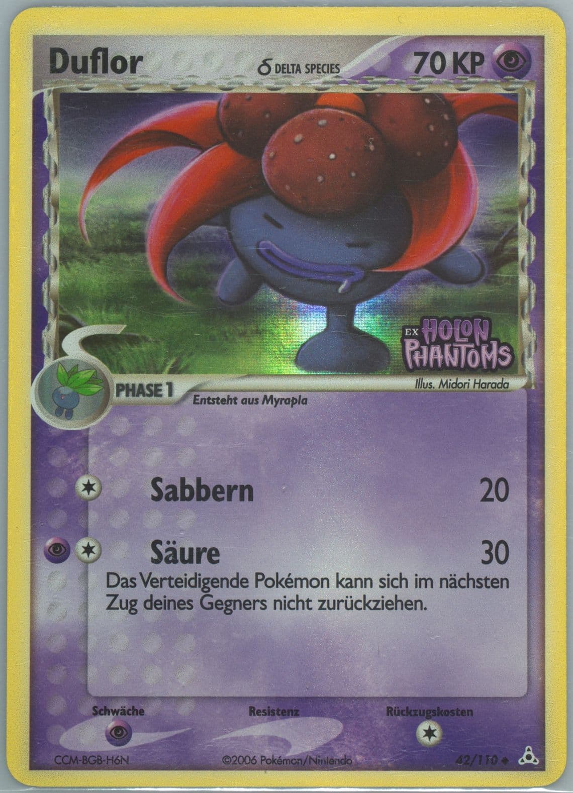 Duflor-Reverse Foil German (42) 2006 Pokemon EX Holon Phantoms