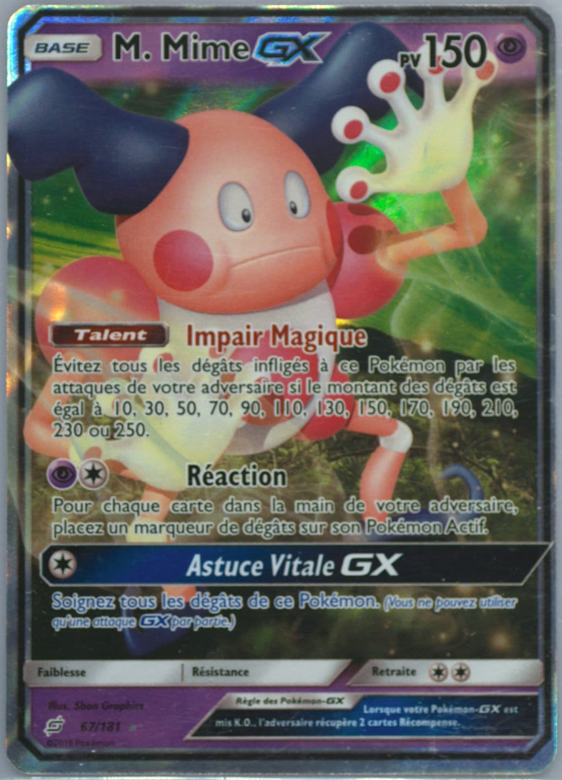 Mr. Mime GX French (67) 2019 Pokemon Sun & Moon Team Up