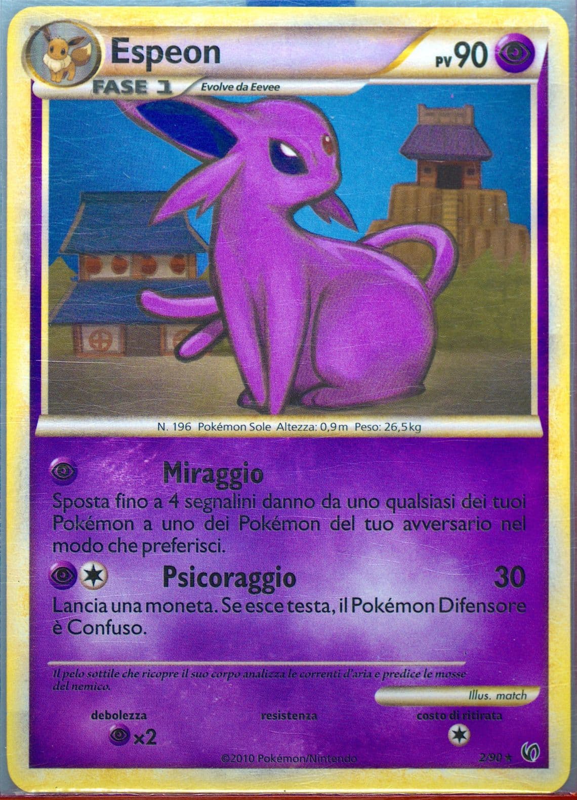 Espeon Italian-Daybreak Theme Deck (2) 2010 Pokemon Heartgold & Soulsilver Undaunted