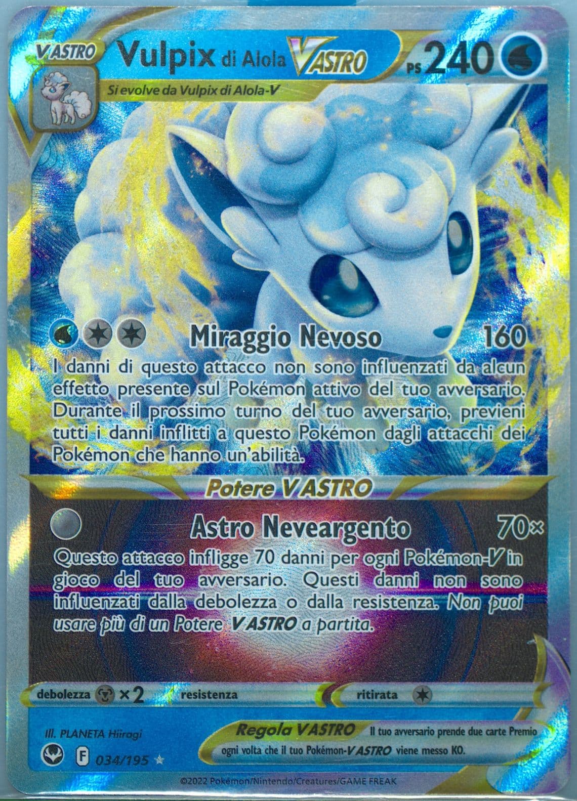 Vulpix DI Alola Vastro Italian (034) 2022 Pokemon Sword & Shield Silver Tempest
