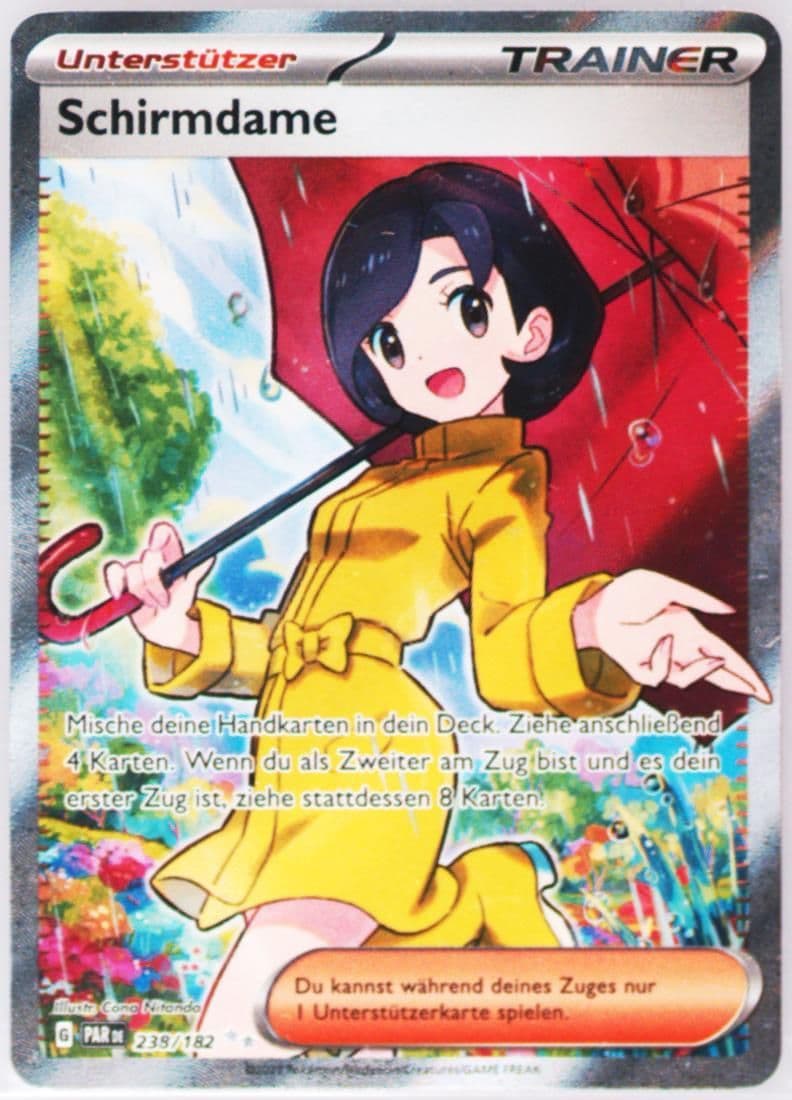 Parasol Lady Ultra Rare (238) 2023 Pokemon German Par de-Paradox Rift