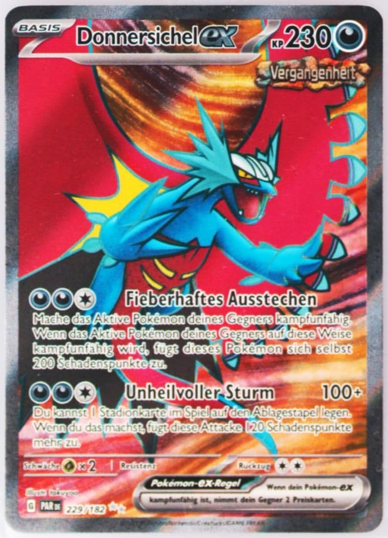 Roaring Moon EX Ultra Rare (229) 2023 Pokemon German Par de-Paradox Rift