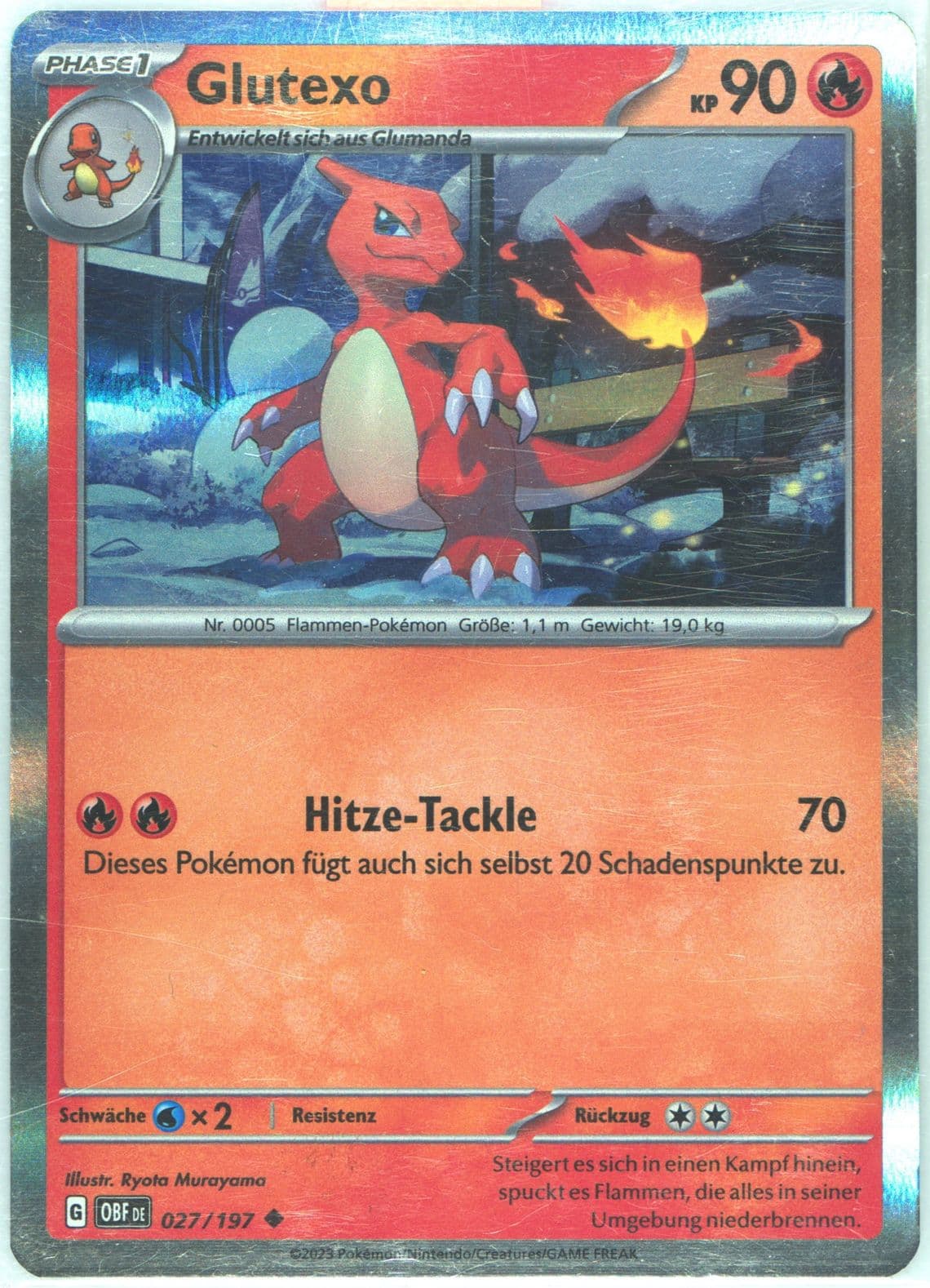 Charmeleon Charizard EX Premium Collection (027) 2023 Pokemon German Obf de-Obsidian Flames