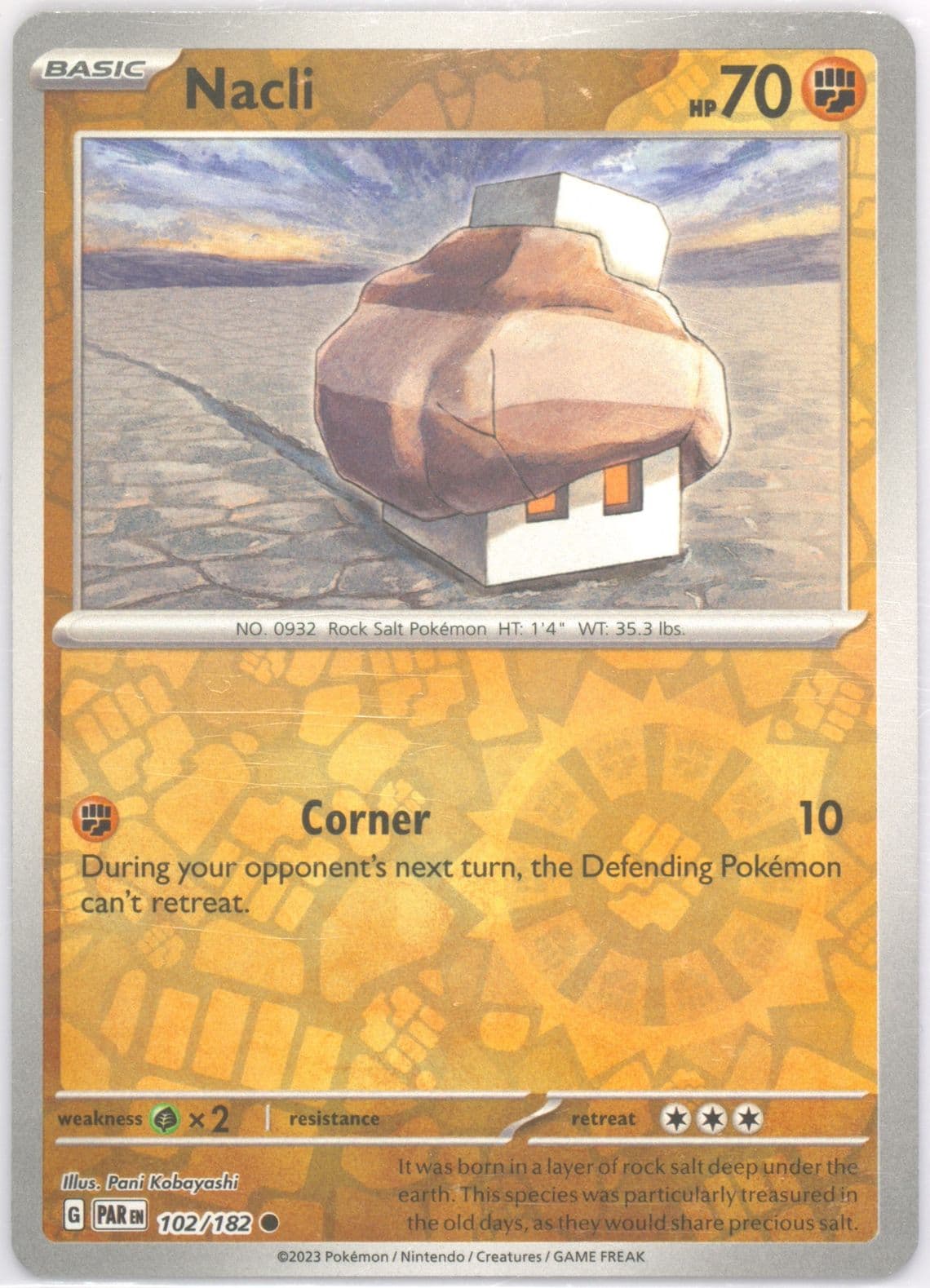 Nacli Reverse Holo (102) 2023 Pokemon Par EN-Paradox Rift