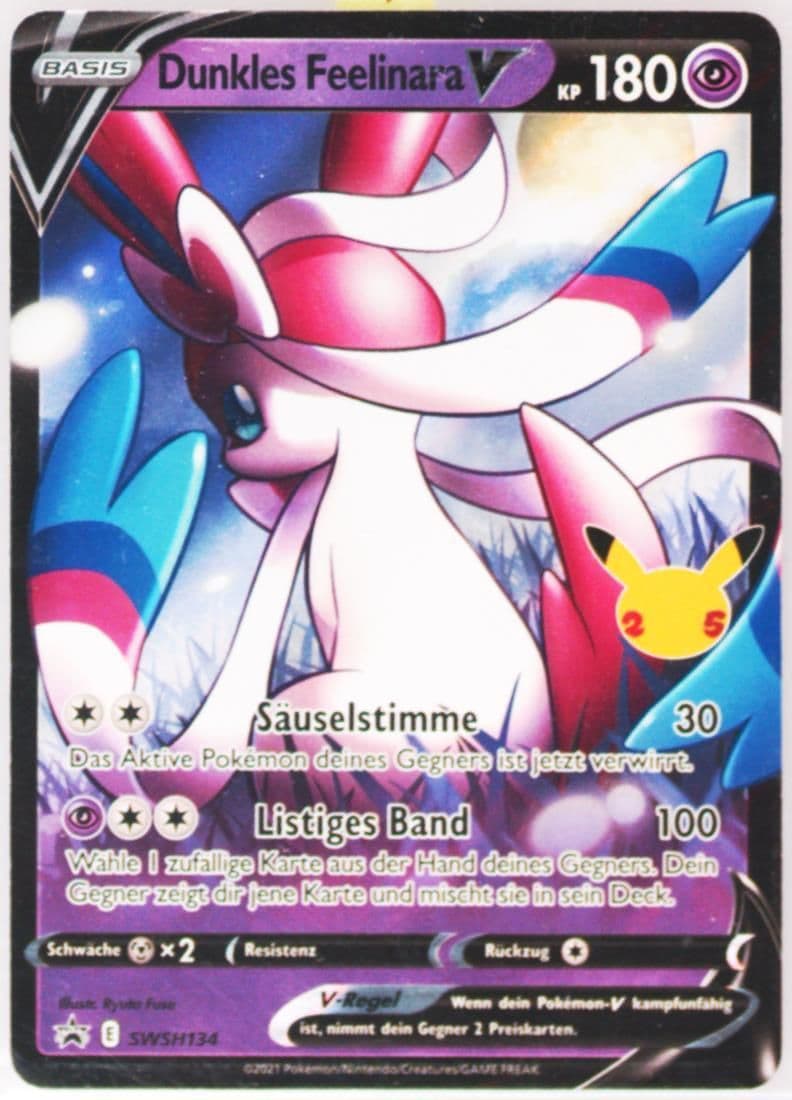 Dunkles Feelinara V Celebrations Collection-German (134) 2021 Pokemon Swsh Black Star Promo