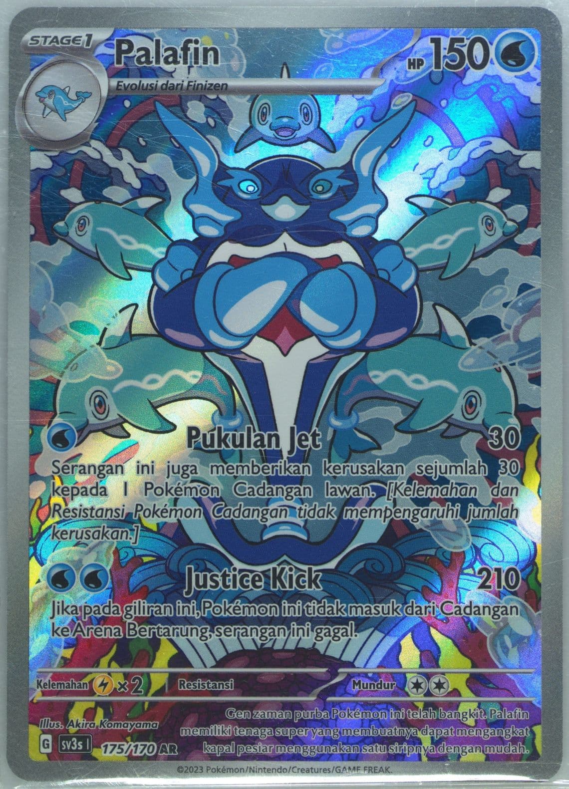 Palafin Art Rare (175) 2023 Pokemon Indonesian Sv3s I-Black Shine