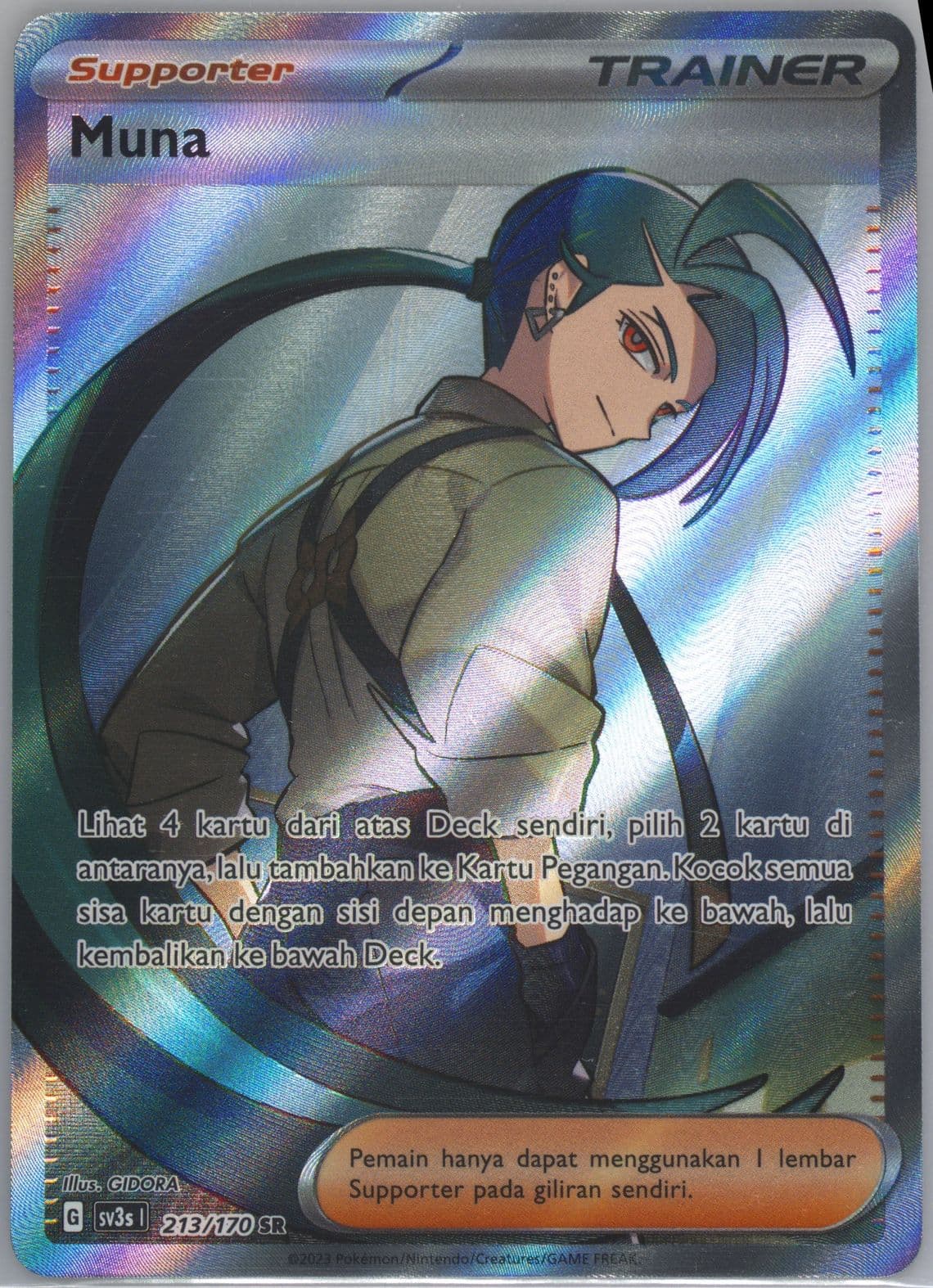 Rika Super Rare (213) 2023 Pokemon Indonesian Sv3s I-Black Shine