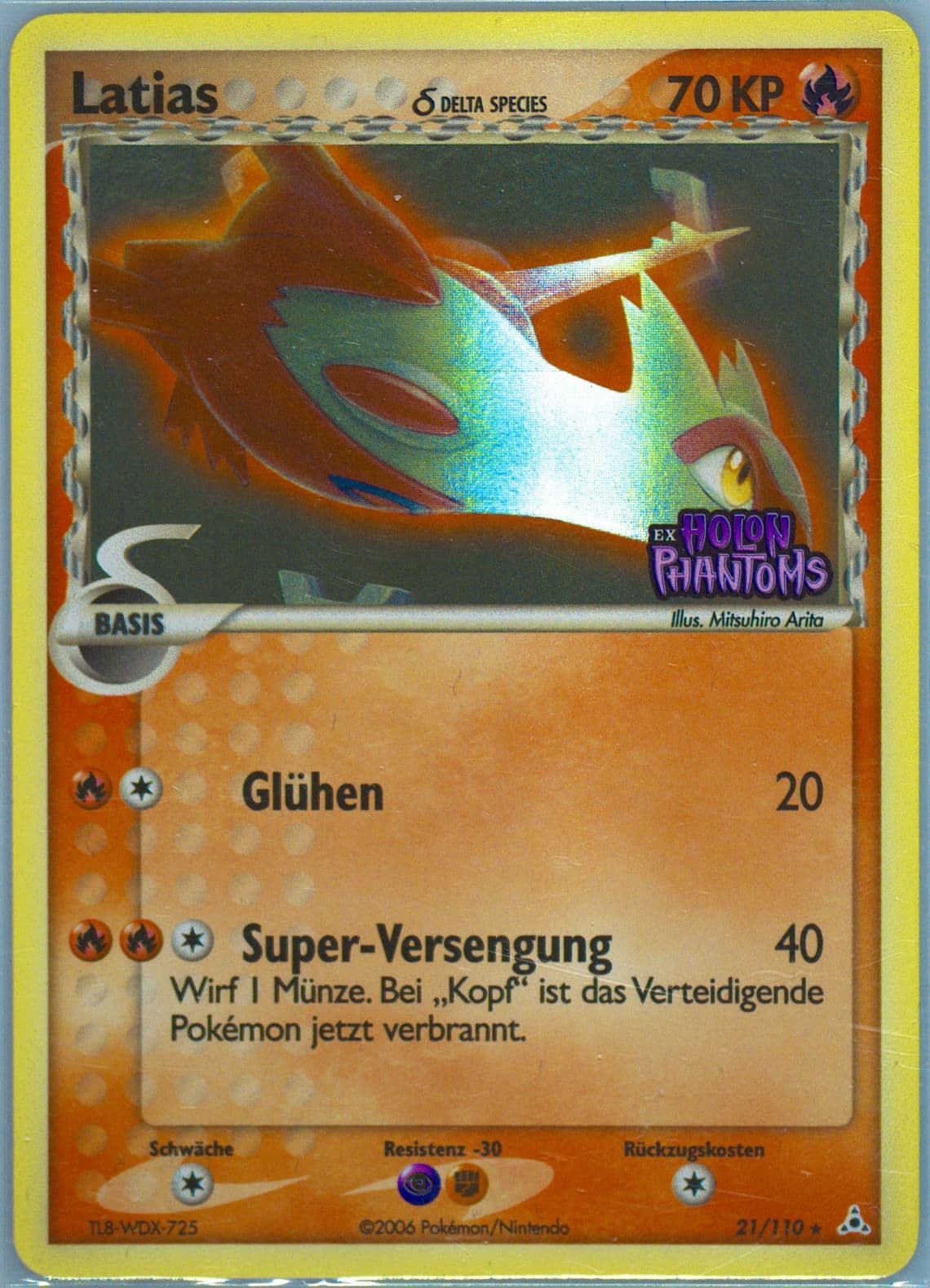 Latias-Reverse Foil German (21) 2006 Pokemon EX Holon Phantoms