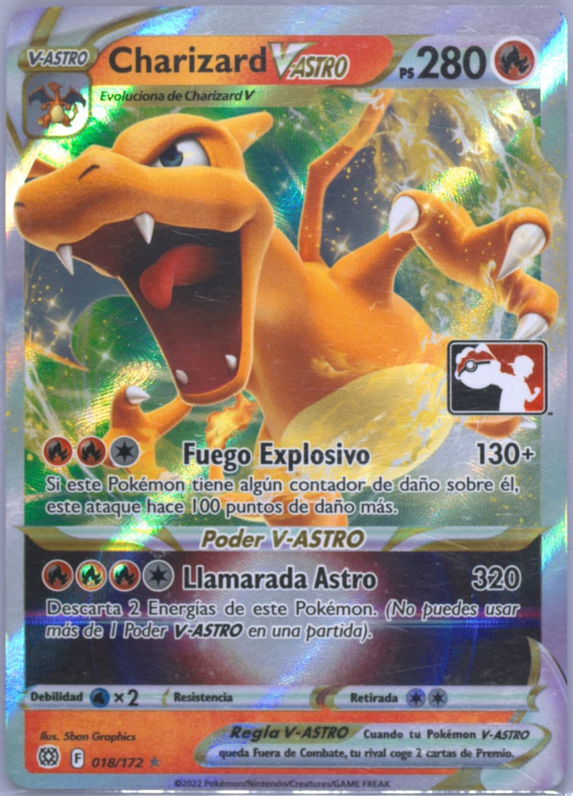 Charizard Vstar Spanish (018) 2023 Pokemon Play! Pokemon Prize Pack: Series 2