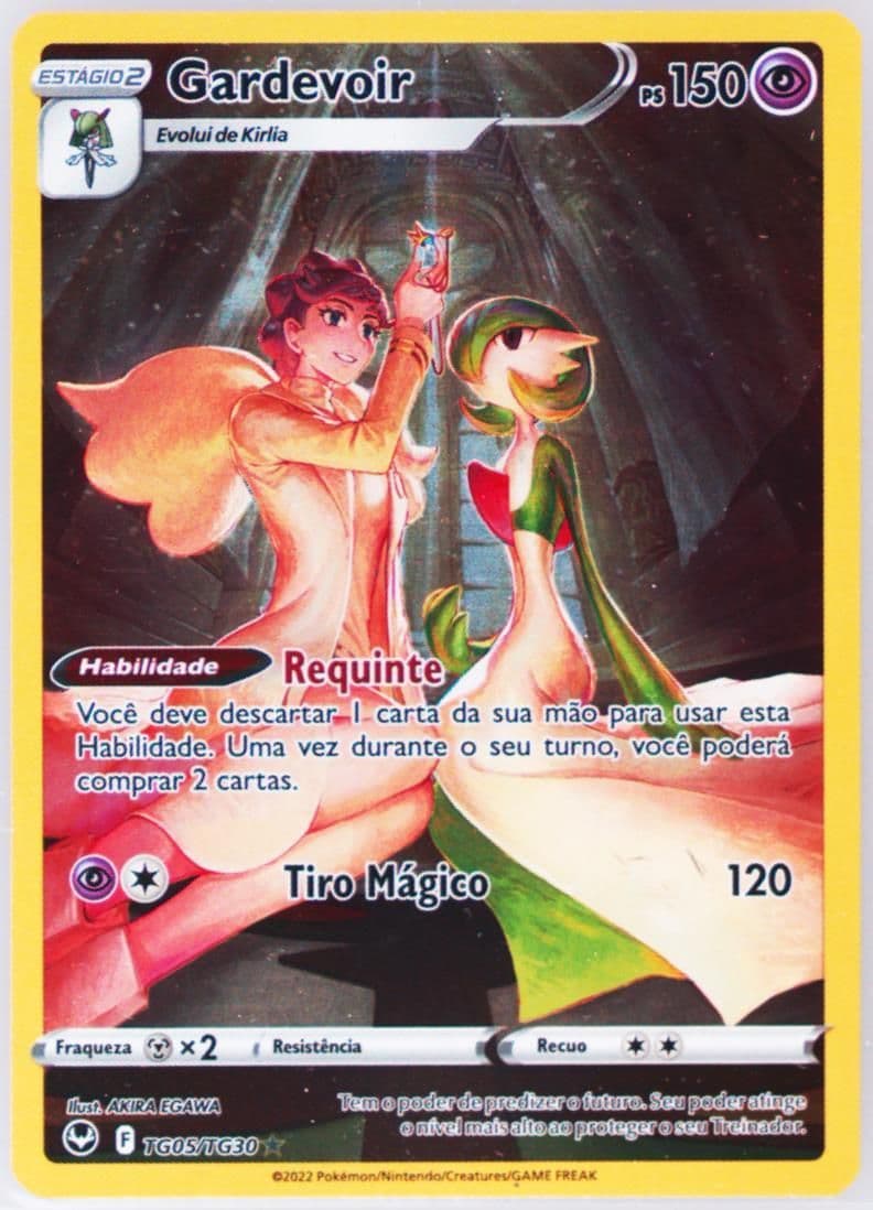 Full Art/Gardevoir Portuguese (TG05) 2022 Pokemon Sword & Shield Silver Tempest