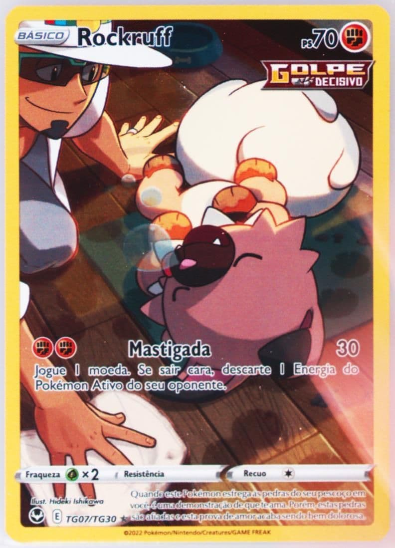 Full Art/Rockruff Portuguese (TG07) 2022 Pokemon Sword & Shield Silver Tempest