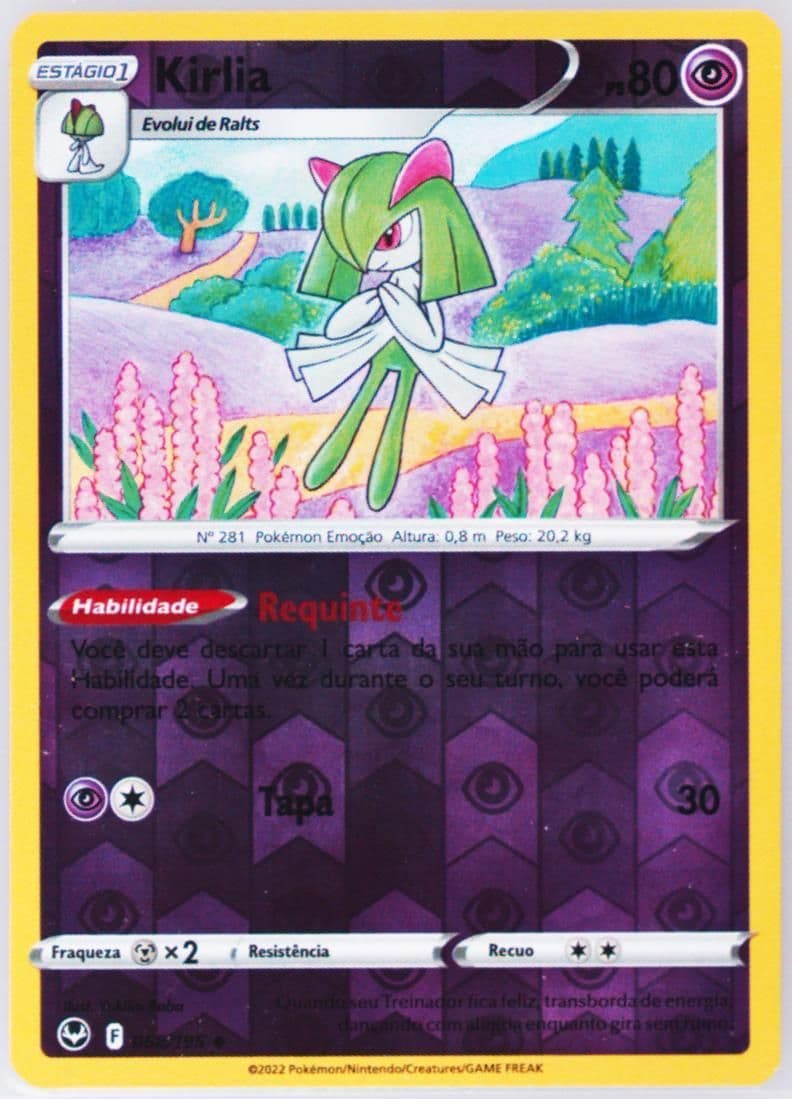 Kirlia-Reverse Foil Portuguese (068) 2022 Pokemon Sword & Shield Silver Tempest