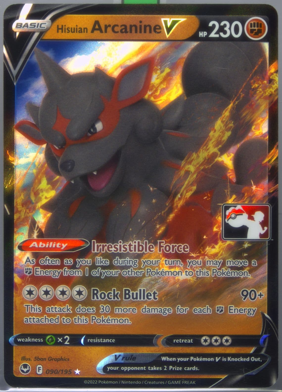Hisuian Arcanine V (090) 2023 Pokemon Play! Pokemon Prize Pack: Series 3