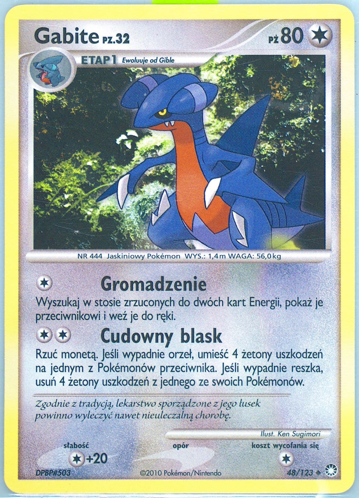 Gabite (48) 2012 Pokemon Polish Diamond & Pearl Mysterious Treasures
