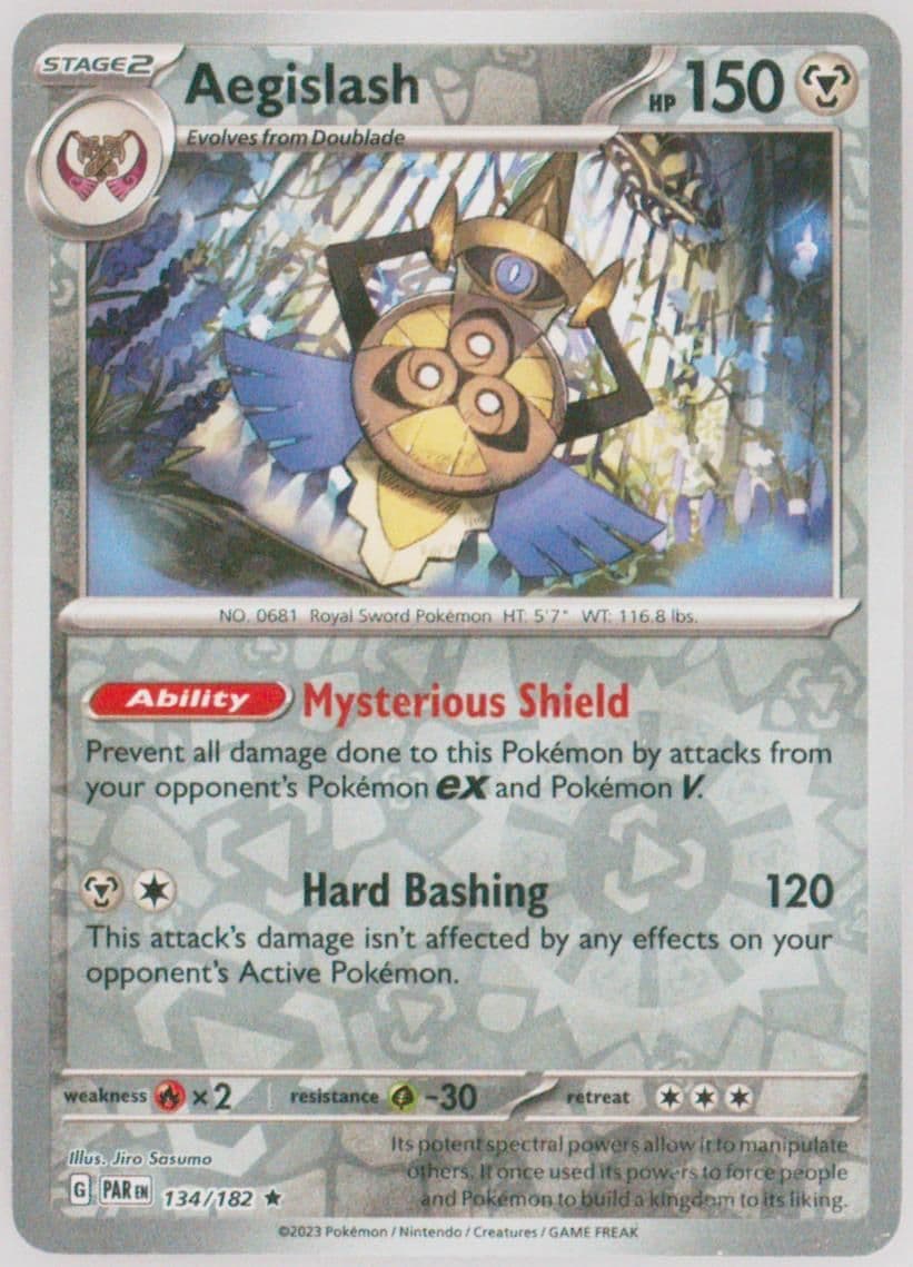Aegislash Reverse Holo (134) 2023 Pokemon Par EN-Paradox Rift