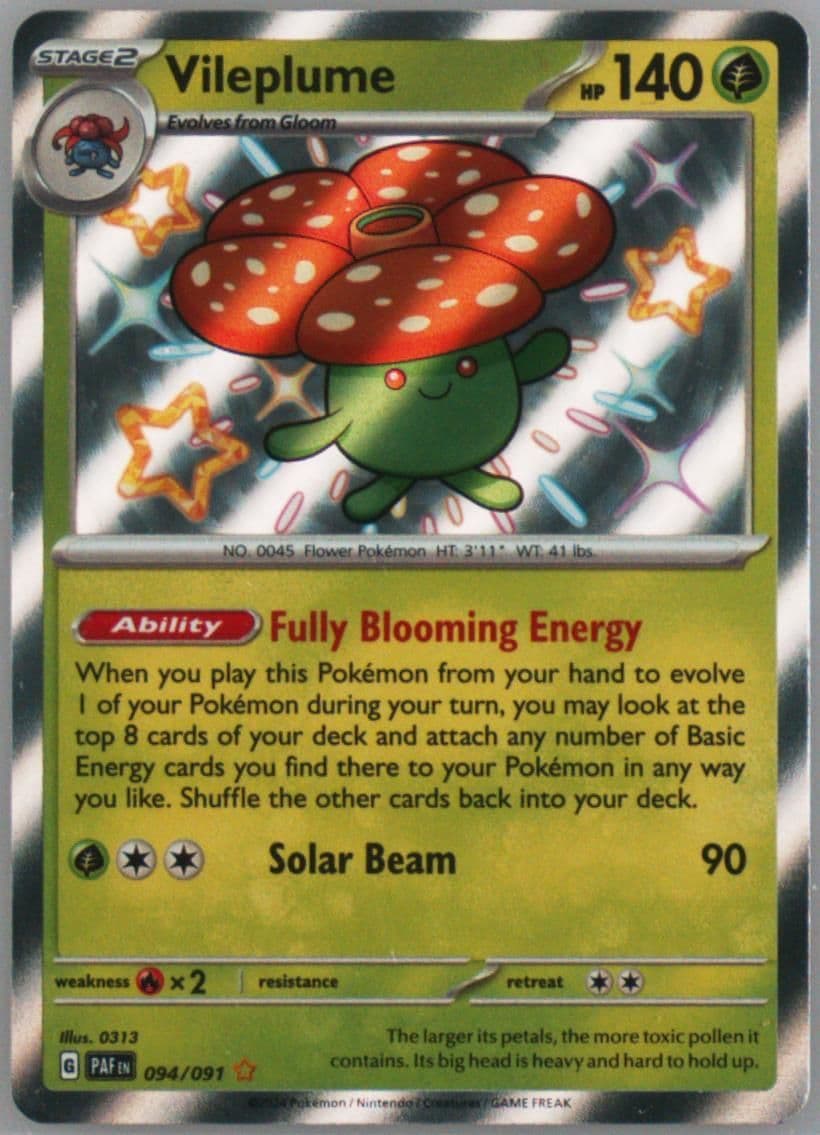 Vileplume Shiny Rare (094) 2024 Pokemon Paf EN-Paldean Fates
