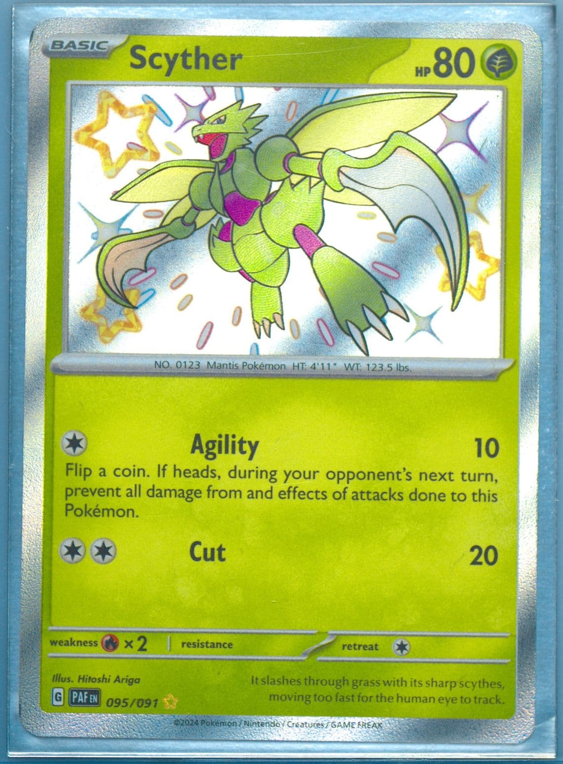 Scyther Shiny Rare (095) 2024 Pokemon Paf EN-Paldean Fates