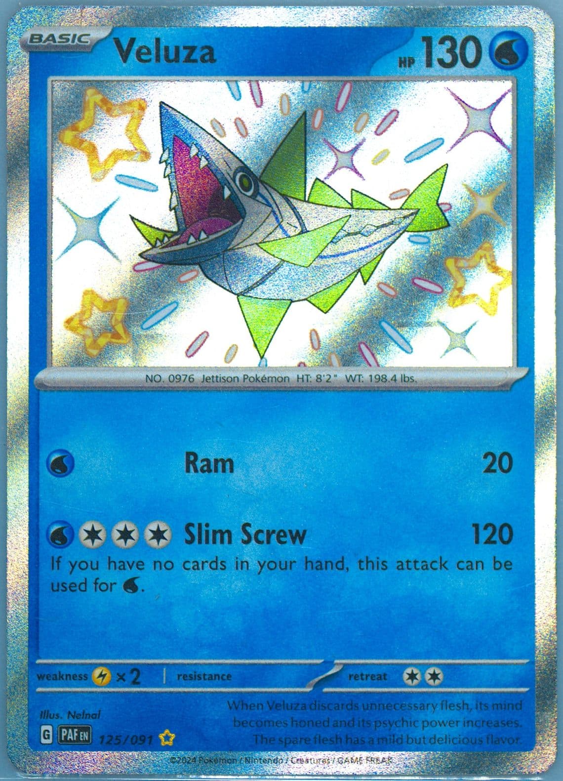 Veluza Shiny Rare (125) 2024 Pokemon Paf EN-Paldean Fates