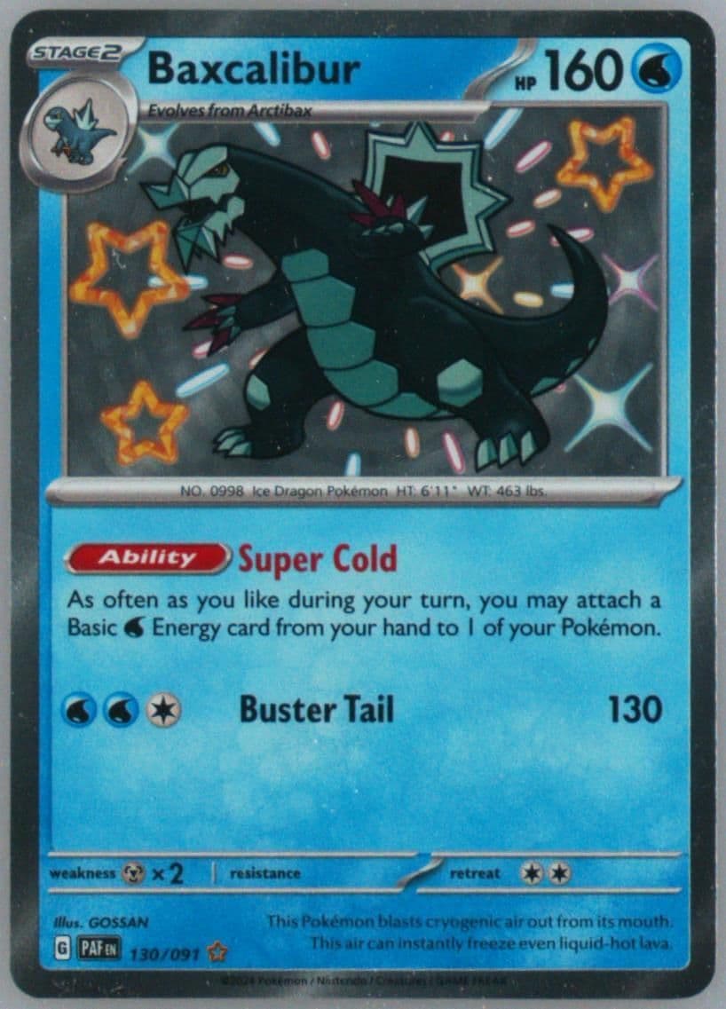 Baxcalibur Shiny Rare (130) 2024 Pokemon Paf EN-Paldean Fates