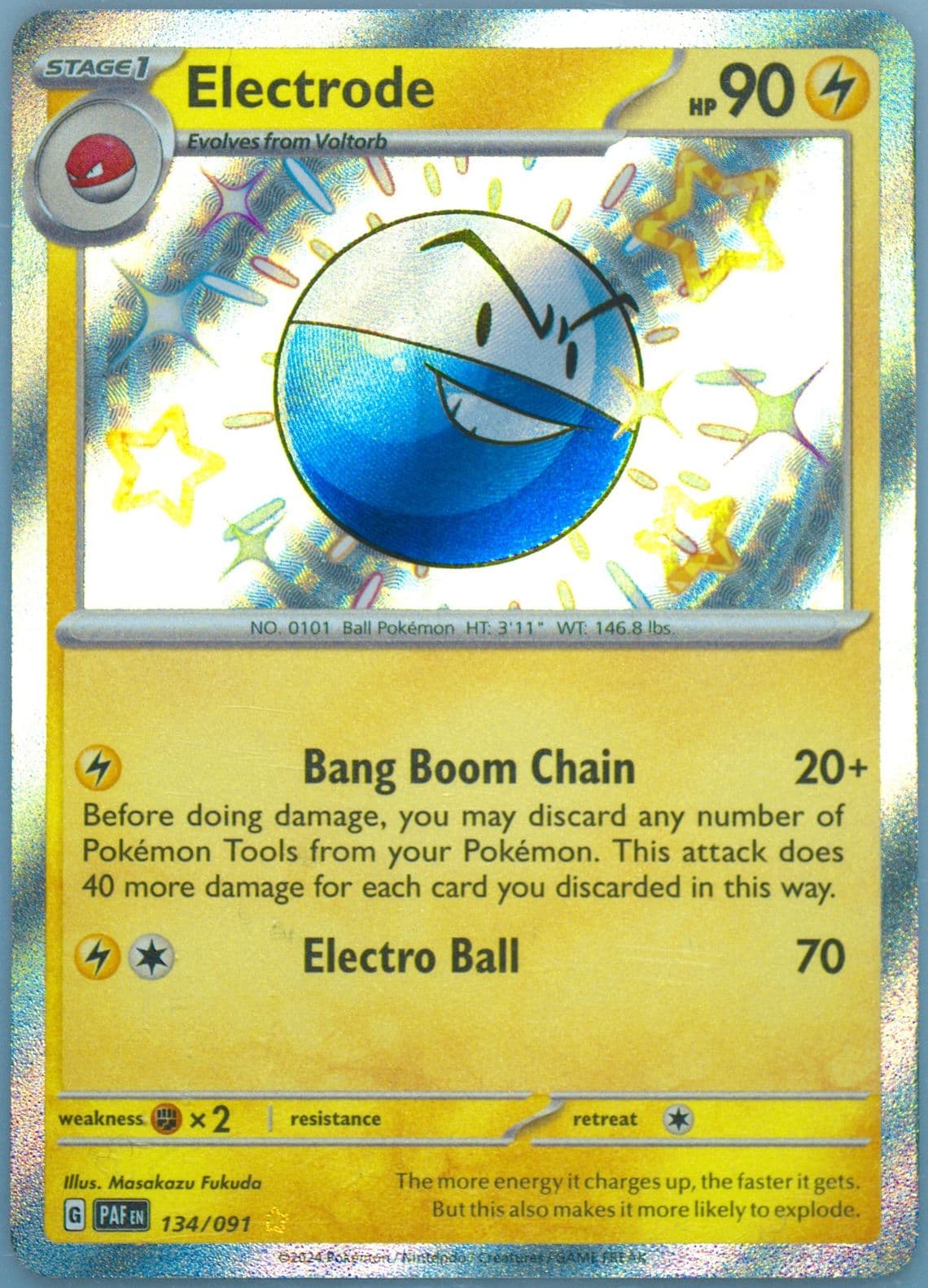 Electrode Shiny Rare (134) 2024 Pokemon Paf EN-Paldean Fates