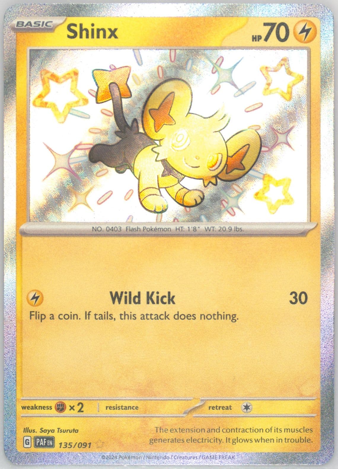 Shinx Shiny Rare (135) 2024 Pokemon Paf EN-Paldean Fates