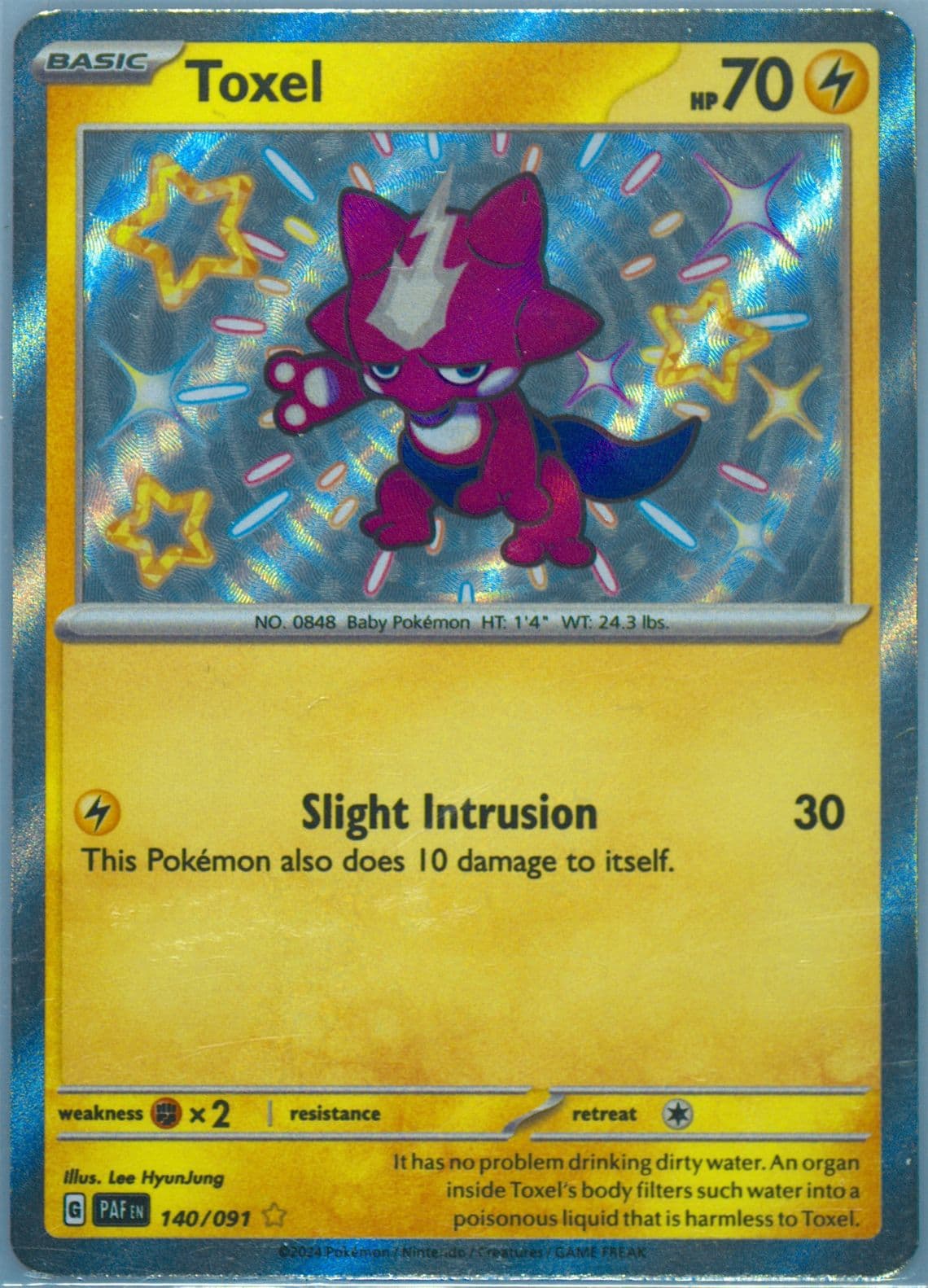 Toxel Shiny Rare (140) 2024 Pokemon Paf EN-Paldean Fates