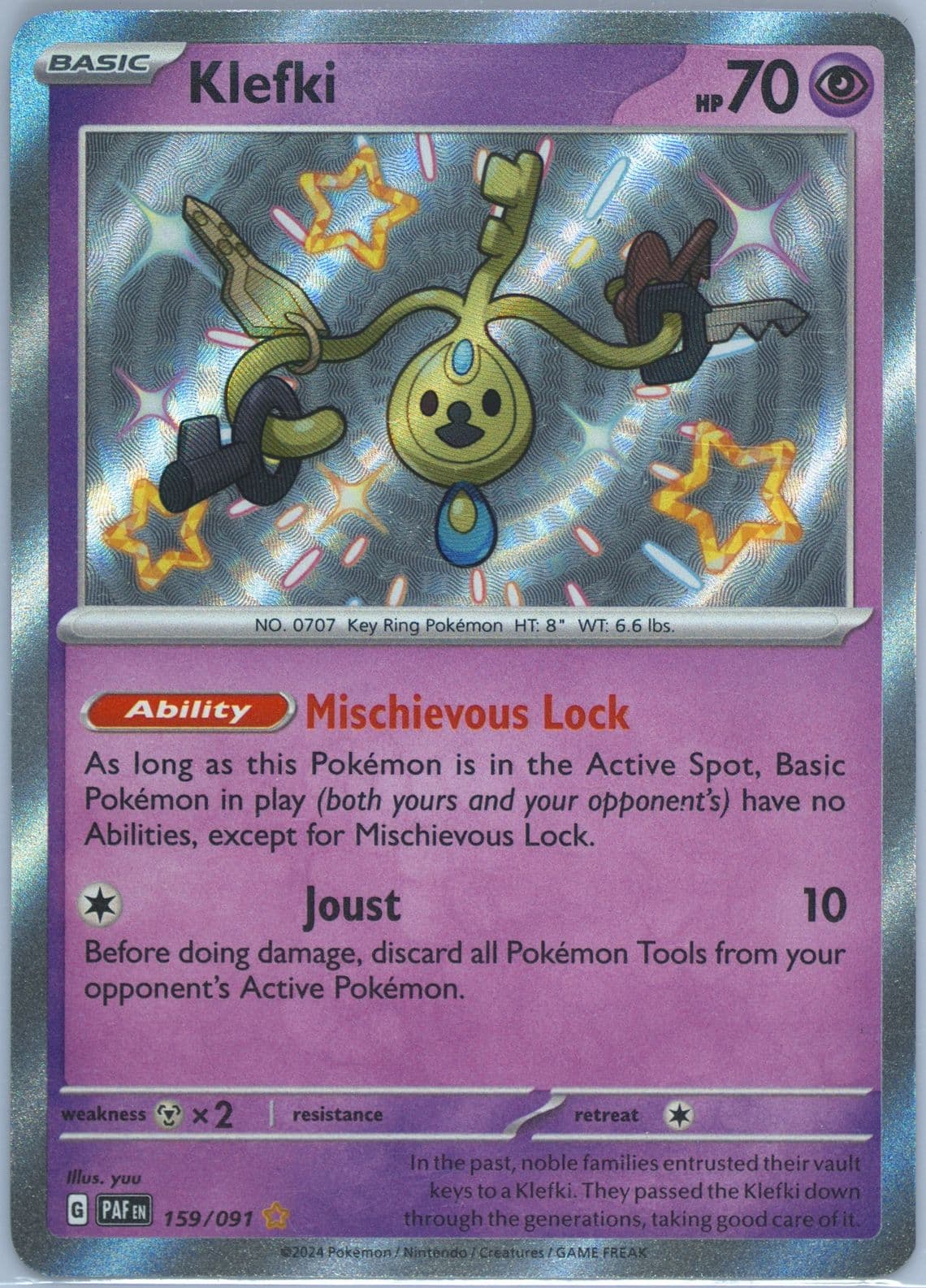 Klefki Shiny Rare (159) 2024 Pokemon Paf EN-Paldean Fates