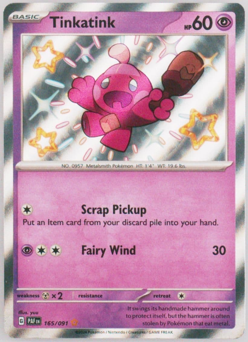 Tinkatink Shiny Rare (165) 2024 Pokemon Paf EN-Paldean Fates