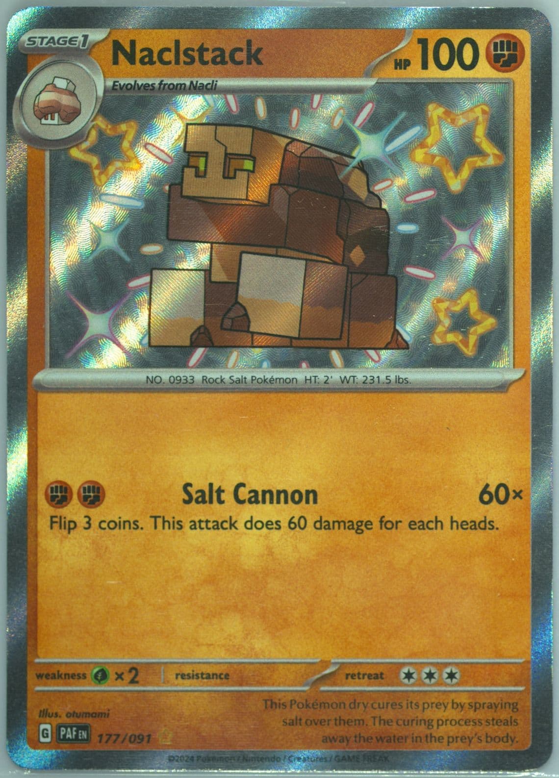 Naclstack Shiny Rare (177) 2024 Pokemon Paf EN-Paldean Fates