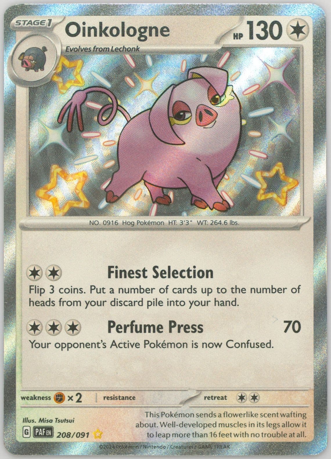 Oinkologne Shiny Rare (208) 2024 Pokemon Paf EN-Paldean Fates
