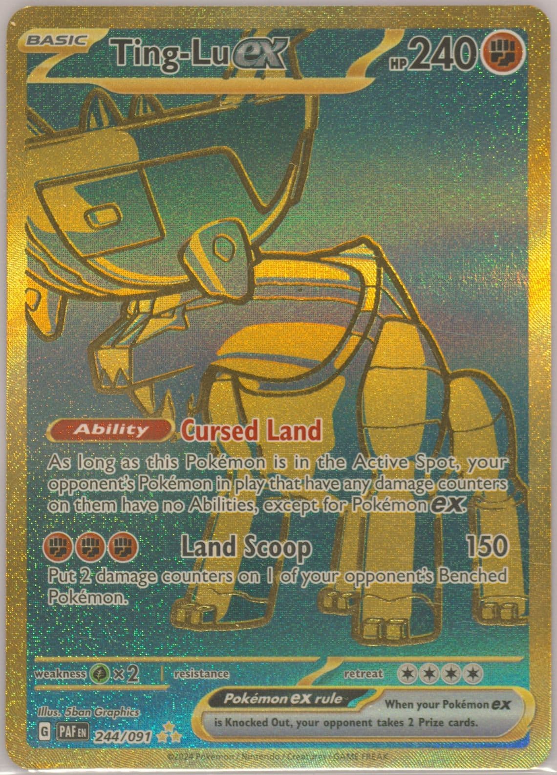 Ting-LU EX Hyper Rare (244) 2024 Pokemon Paf EN-Paldean Fates
