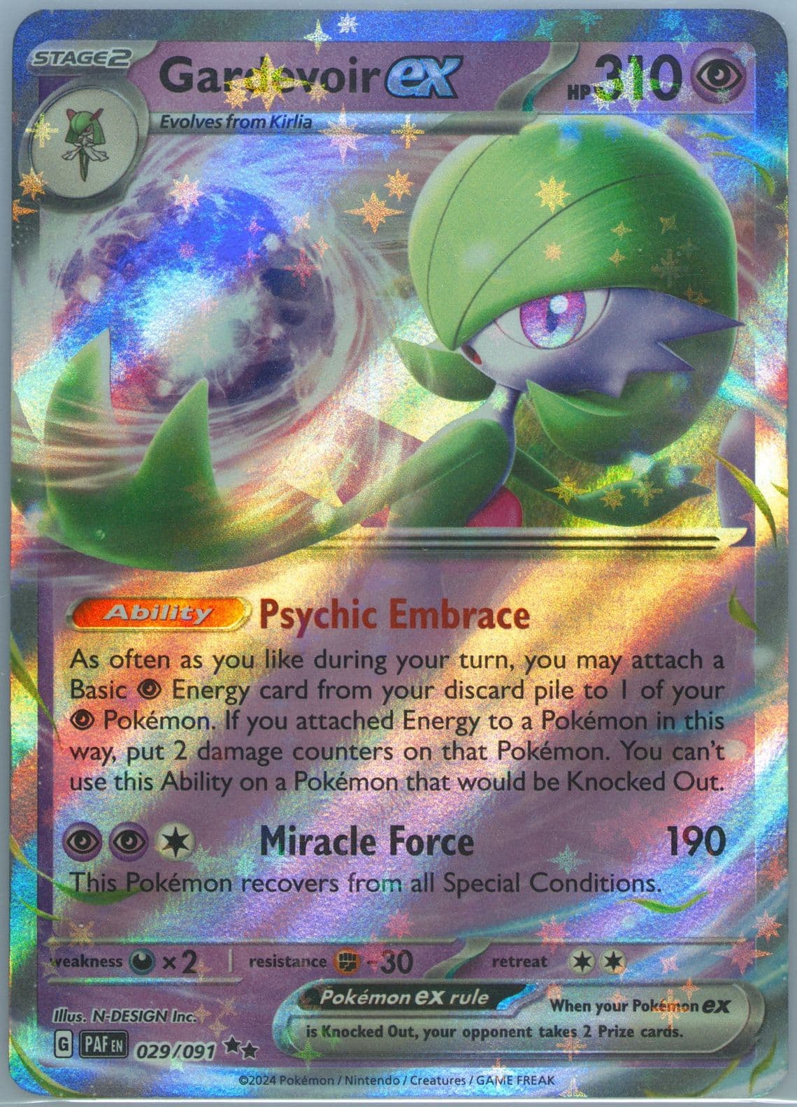 Gardevoir EX (029) 2024 Pokemon Paf EN-Paldean Fates