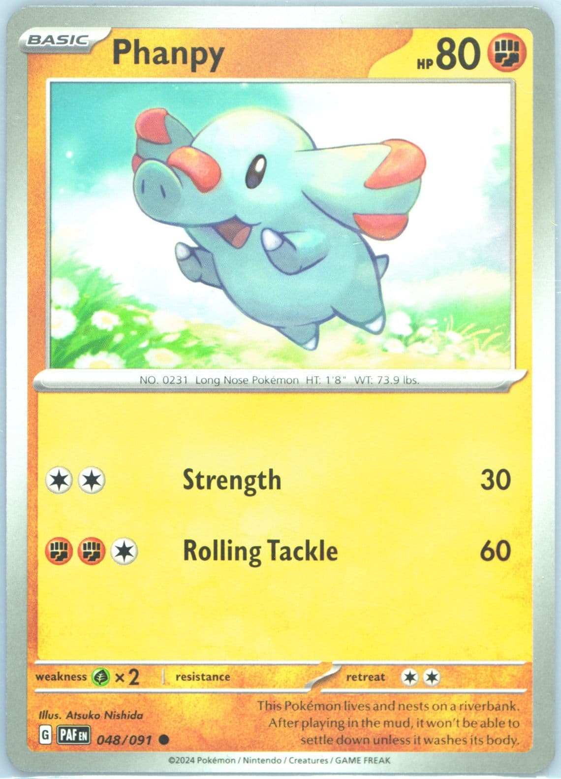 Phanpy (048) 2024 Pokemon Paf EN-Paldean Fates