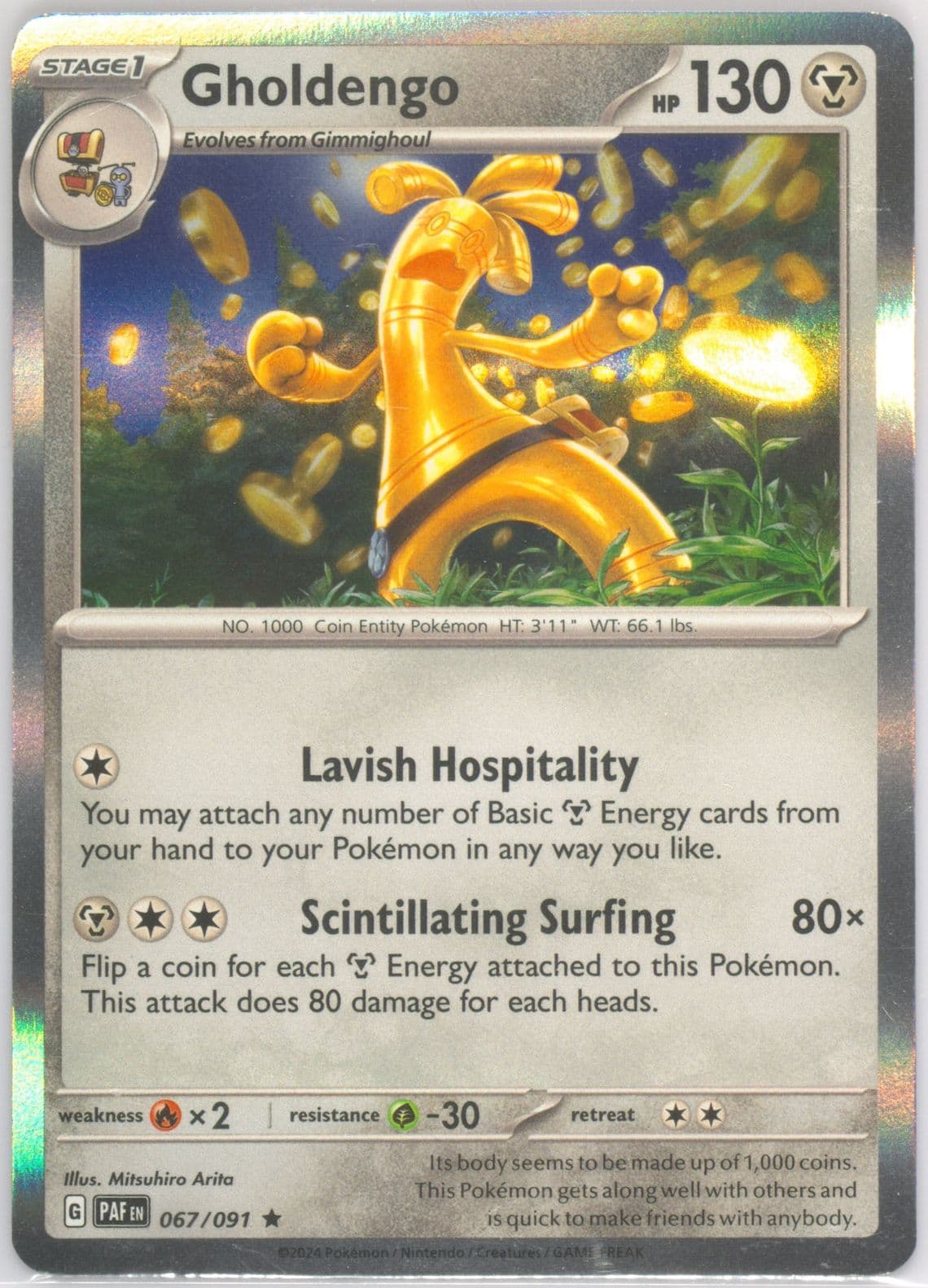 Gholdengo (067) 2024 Pokemon Paf EN-Paldean Fates