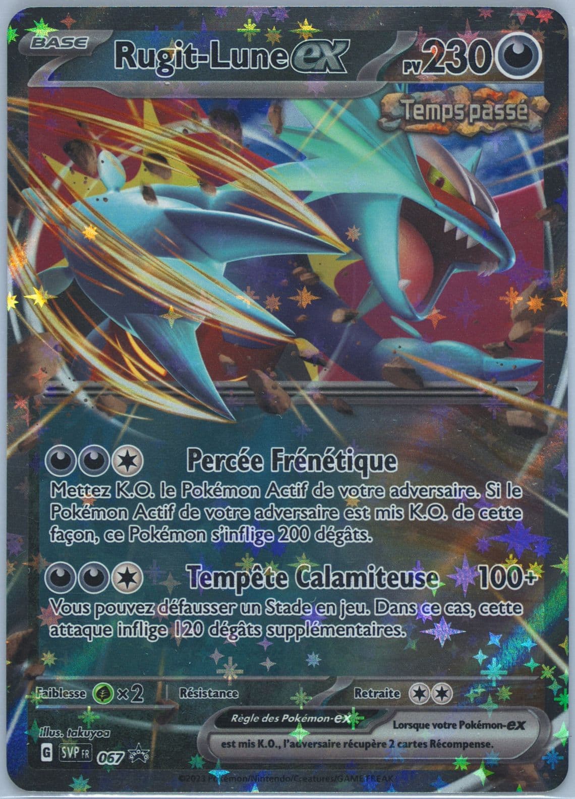 Roaring Moon EX Paradox Rift Elite Trainer Box-Iron Valiant (067) 2023 Pokemon French Svp FR-SV Black Star Promo