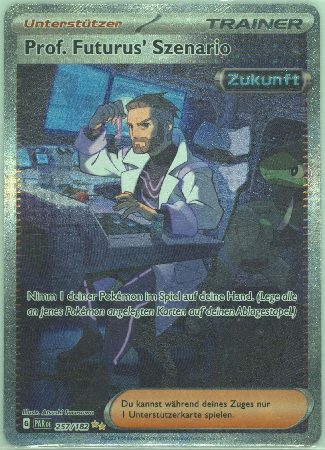 Professor Turo's Scenario Special Illustration Rare (257) 2023 Pokemon German Par de-Paradox Rift