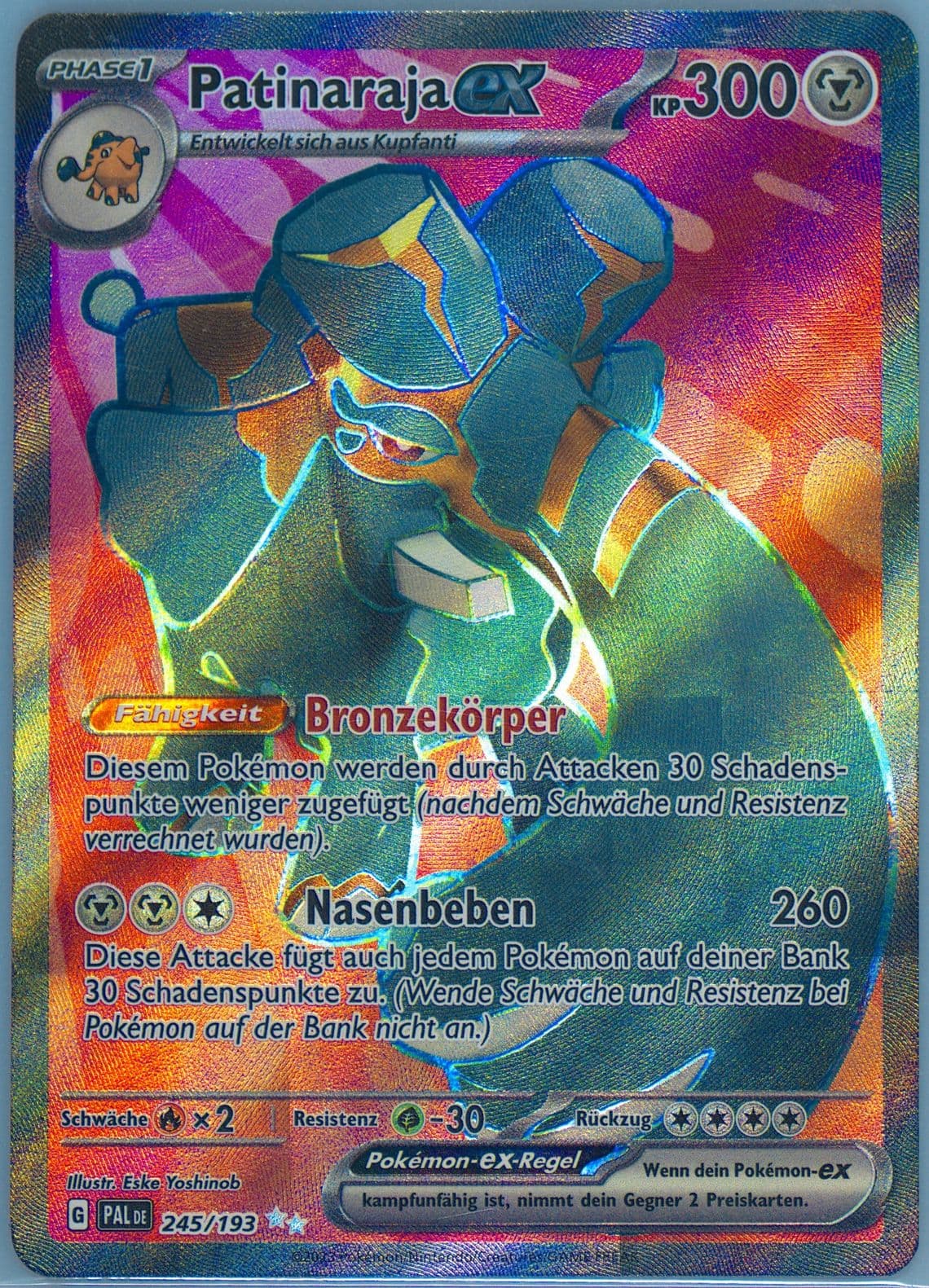 Copperajah EX Ultra Rare (245) 2023 Pokemon German Pal de-Paldea Evolved