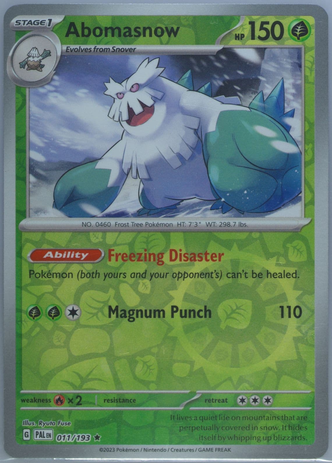 Abomasnow Reverse Holo (011) 2023 Pokemon Pal EN-Paldea Evolved
