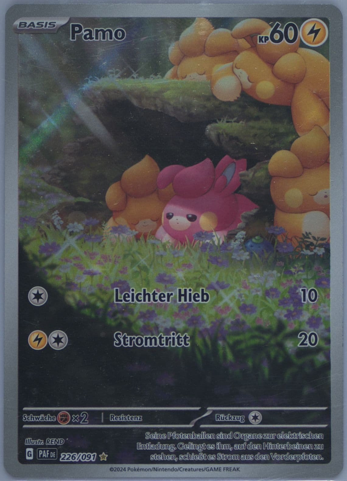 Pawmi Illustration Rare (226) 2024 Pokemon German Paf de-Paldean Fates