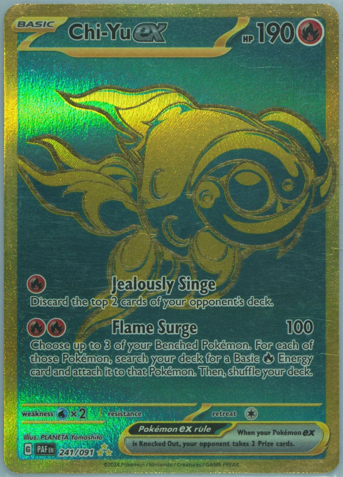 Chi-YU EX Hyper Rare (241) 2024 Pokemon German Paf de-Paldean Fates