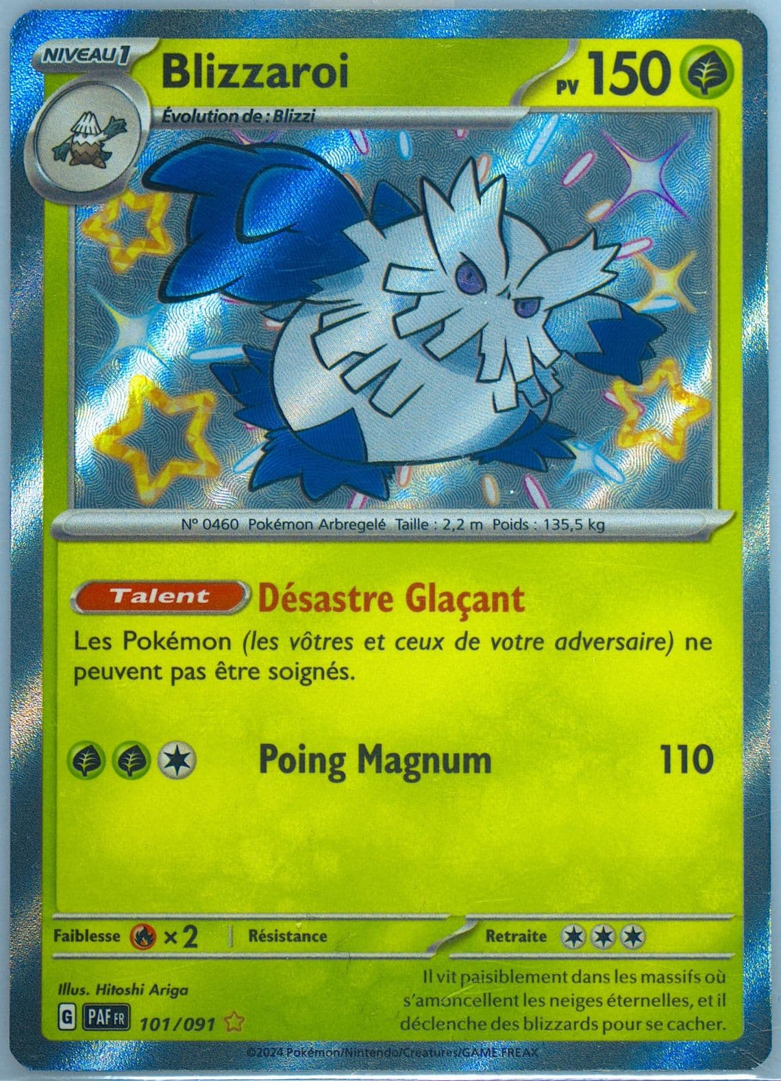 Abomasnow Shiny Rare (101) 2024 Pokemon French Paf FR-Paldean Fates
