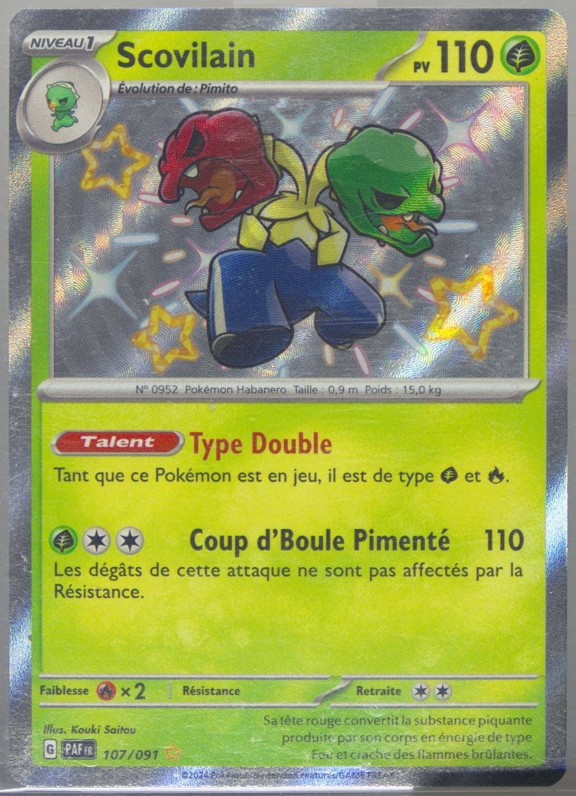 Scovillain Shiny Rare (107) 2024 Pokemon French Paf FR-Paldean Fates