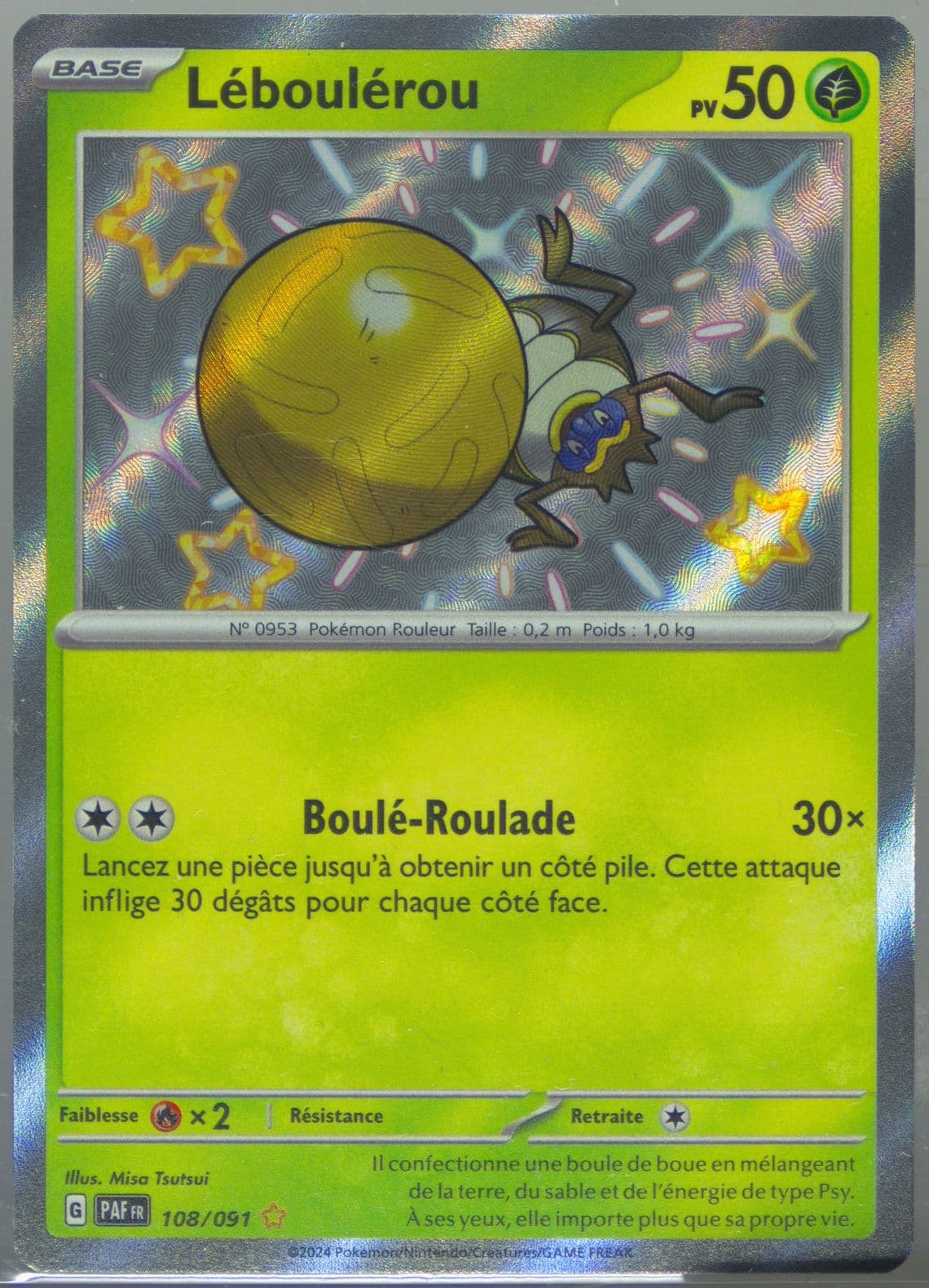 Rellor Shiny Rare (108) 2024 Pokemon French Paf FR-Paldean Fates