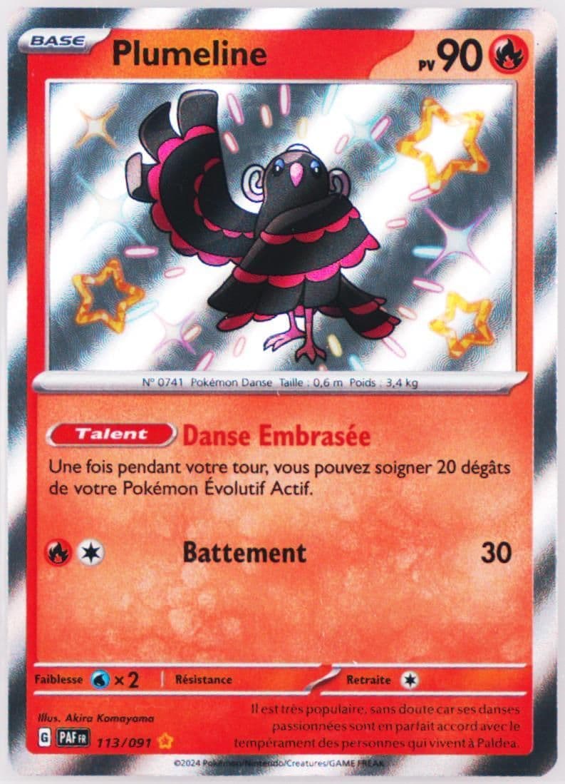 Oricorio Shiny Rare (113) 2024 Pokemon French Paf FR-Paldean Fates