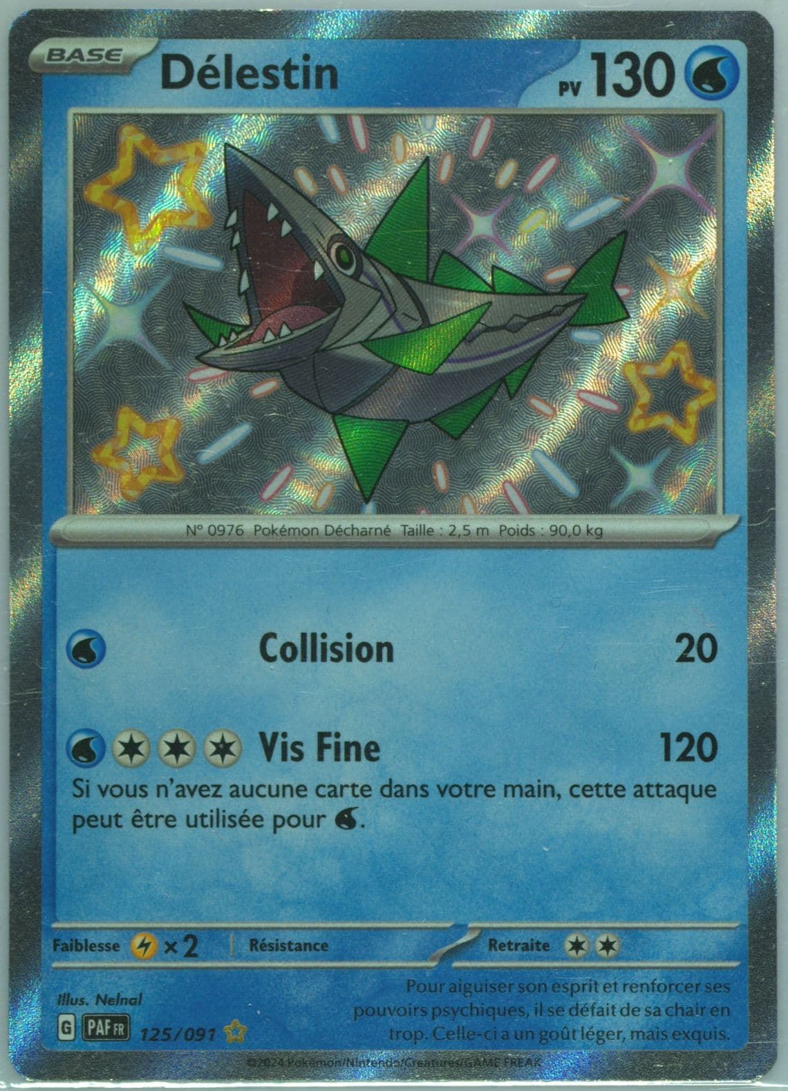 Veluza Shiny Rare (125) 2024 Pokemon French Paf FR-Paldean Fates