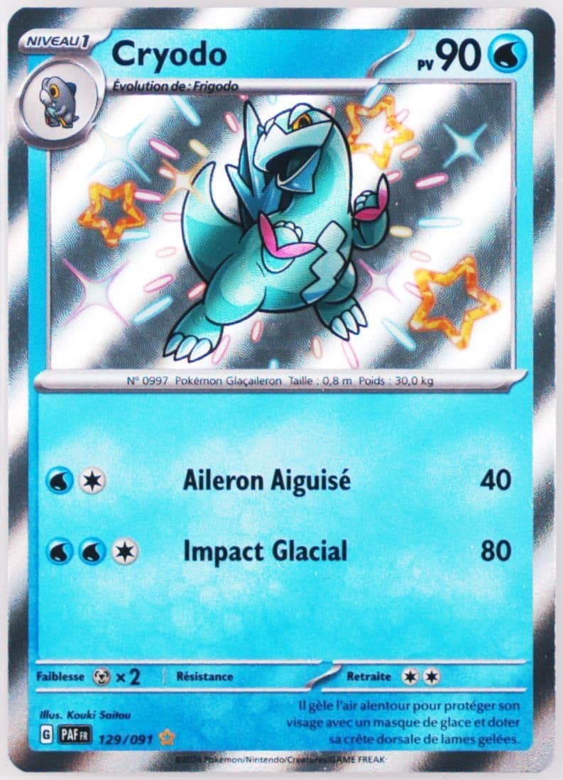 Arctibax Shiny Rare (129) 2024 Pokemon French Paf FR-Paldean Fates