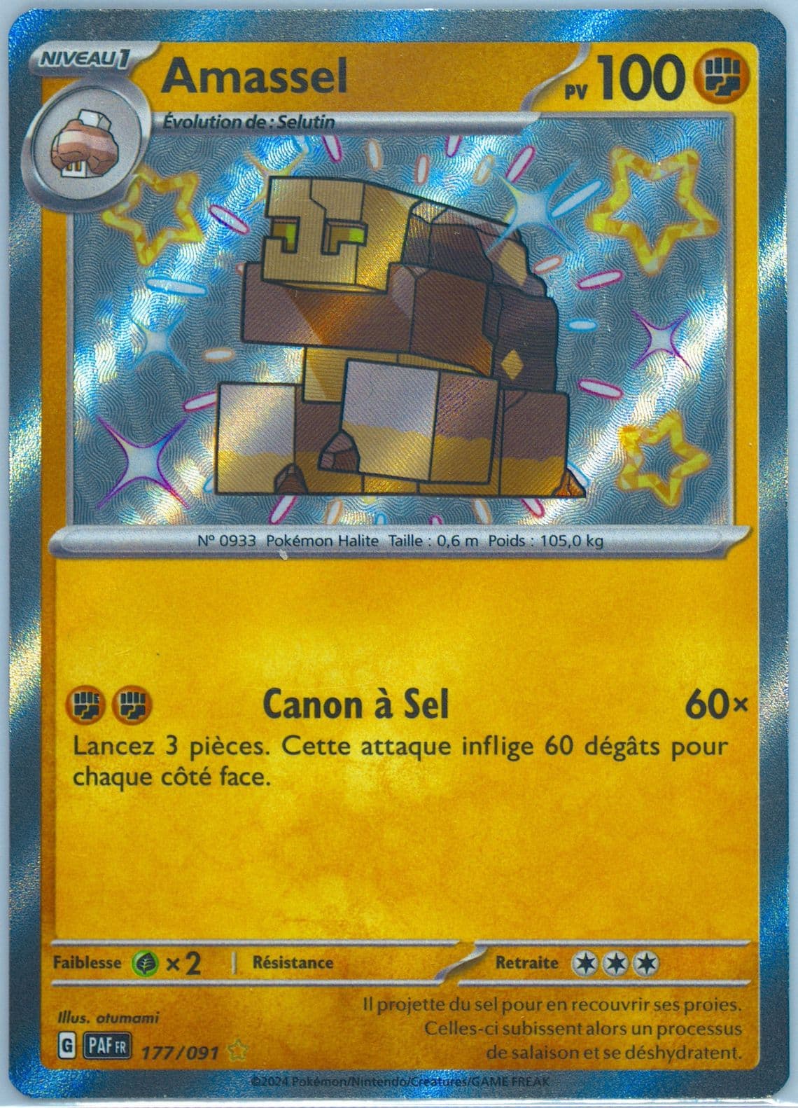 Naclstack Shiny Rare (177) 2024 Pokemon French Paf FR-Paldean Fates