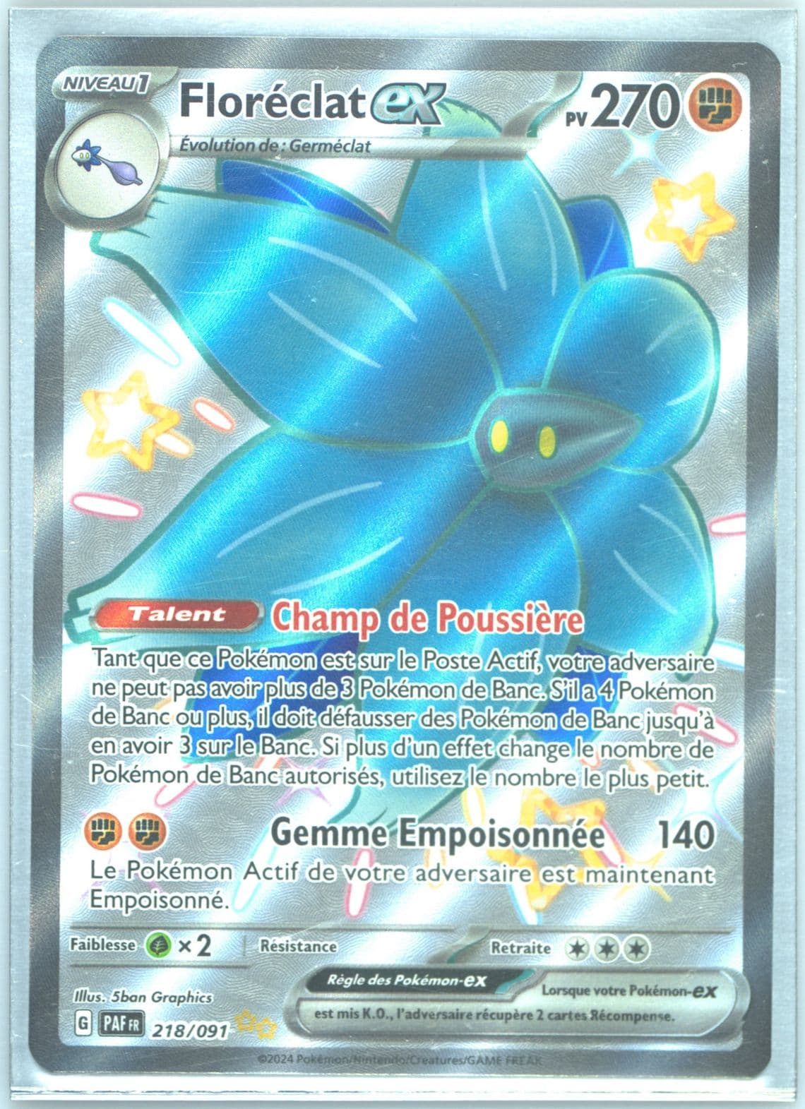 Glimmora EX Shiny Ultra Rare (218) 2024 Pokemon French Paf FR-Paldean Fates