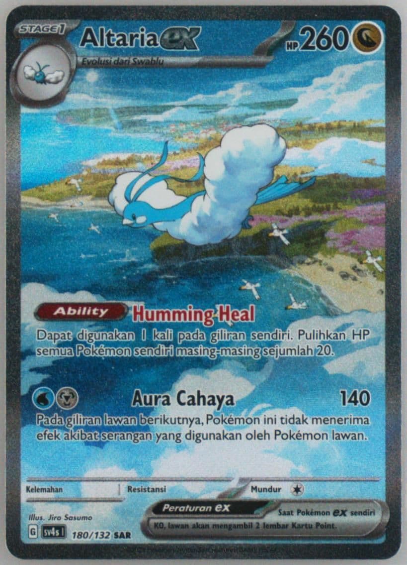 Altaria EX Special Art Rare (180) 2023 Pokemon Indonesian Sv4s I-Pokemon Paradox Encounters